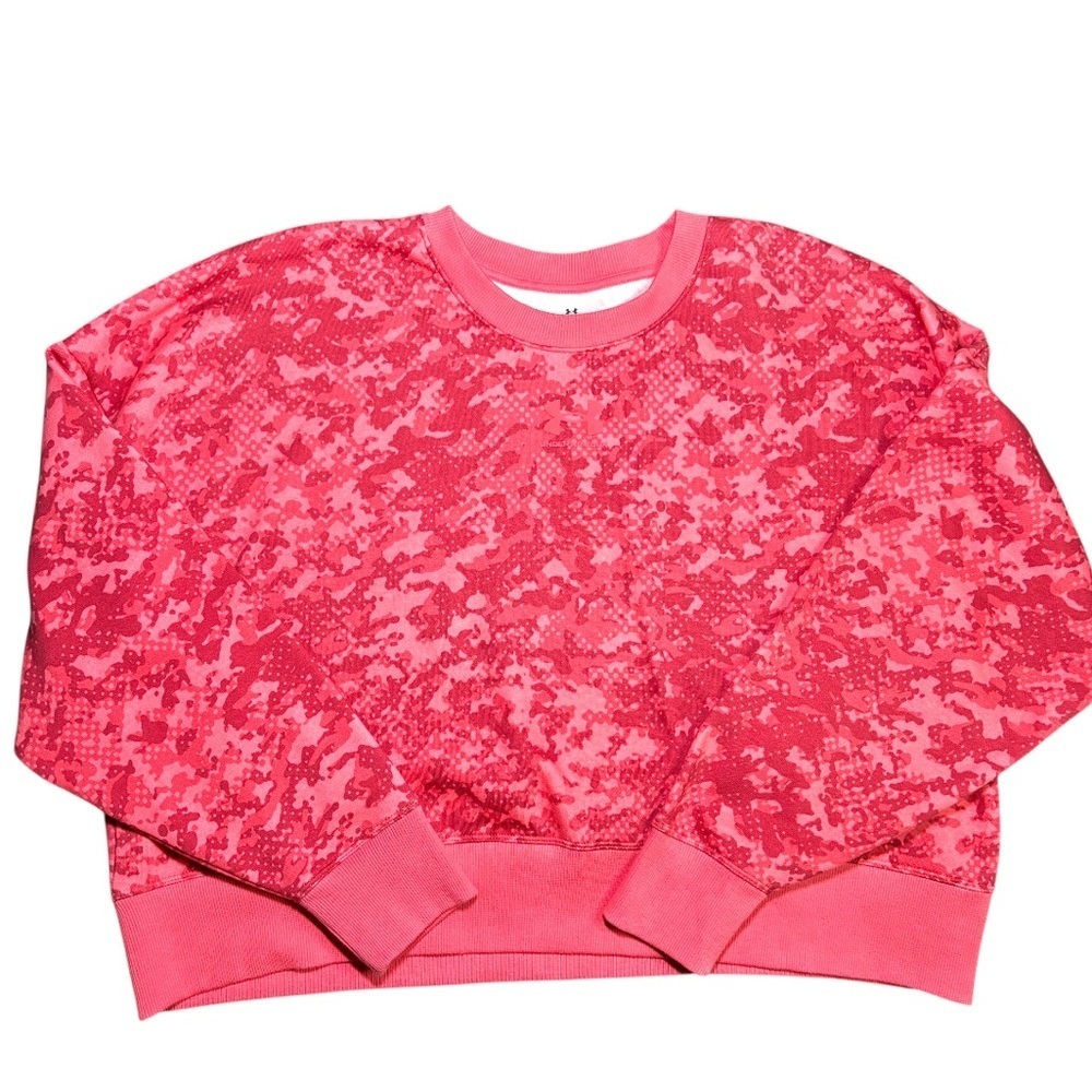 Pink Camo Sweatshirt Fall Layering NWT Athleisure Size Large - Picture 1 of 6
